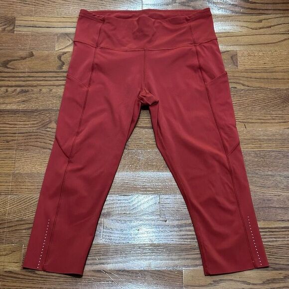 Lululemon Leggings | Dark Sport Red - Picture 2 of 4